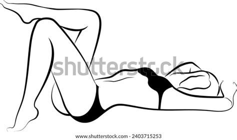Sexy Woman Lying Down Lingerie Stock Vector Royalty Free 2403715253 Shutterstock