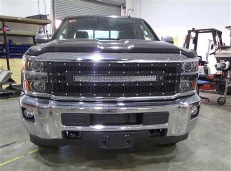 2015 2016 Silverado 2500 Hd3500 Black Grille With Led Lights Rigid Industries 41586