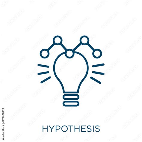 Hypothesis Icon Thin Linear Hypothesis Outline Icon Isolated On White