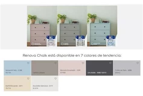 Renova Chalk Pintura A La Tiza Ultra Mate Colores 1l Alba En Venta En