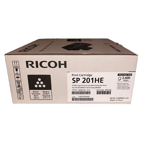 Ricoh Toner SP 201HE Black 407254 - Lancop SA