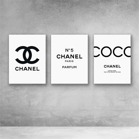 Chanel No Perfume Modern White Fashion Chic Wall Art Chanel Room