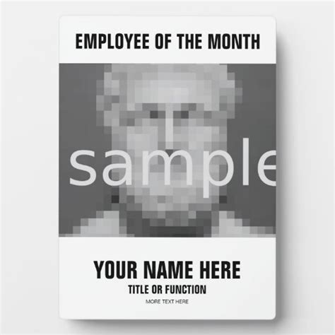 Employee Of The Month Plaque Template Database