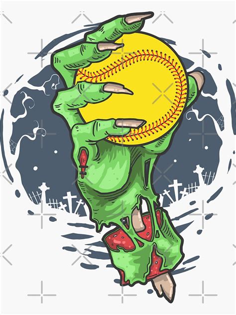Softball Zombie Hand Softball And Baseball Player Halloween Costume