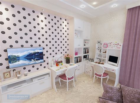 Детская комната для девочек в современном классическом стиле