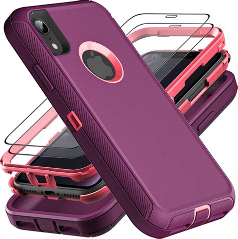 Amazon.com: YKHJKLEC for iPhone XR Case, Military Grade 3 in 1 Heavy