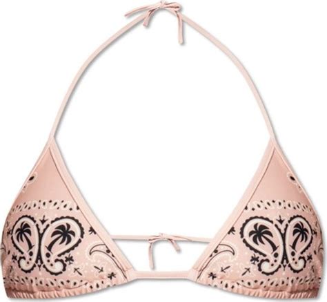 Palm Angels Paisley Printed Halterneck Triangle Bikini Top ShopStyle Two Piece Swimsuits