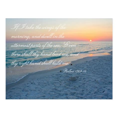 Sunset Beach Scripture Psalms 1399 10 Inspiration Postcard Zazzle