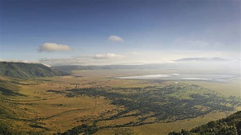 Download A Grand Aerial View Of The Ngorongoro Crater In Northern