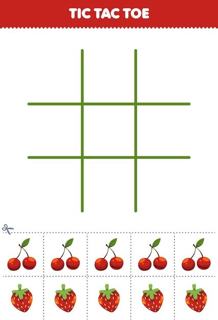 Jogo educativo para crianças conjunto de jogo da velha desenho