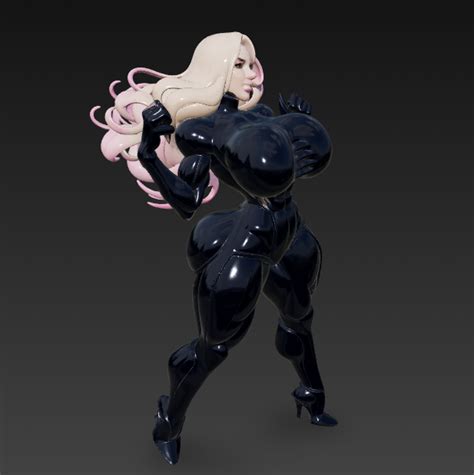 SEXY BUSTY MILF Black Skinny Latex Big Boobs NSFW CURVY BBW GIRLFree D File For D Printing