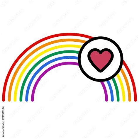 Icono del arco iris Símbolo gay pride month Orgullo Stock Vector Adobe Stock