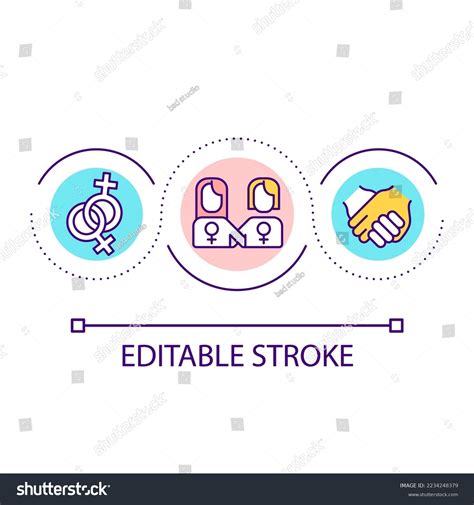 Female Same Sex Lovers Loop Concept Stock Vector Royalty Free Shutterstock