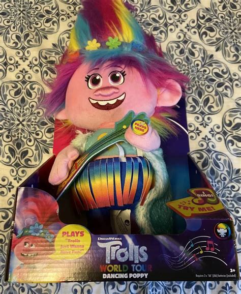 Jp Trolls World Tour Dancing Singing Musical Poppy Plush 40 Off