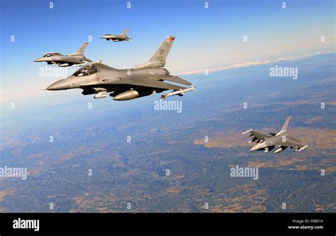 U S Air Force F 16 Fighting Falcons From Spangdahlem Air Base Germany Fly In Formation Oct