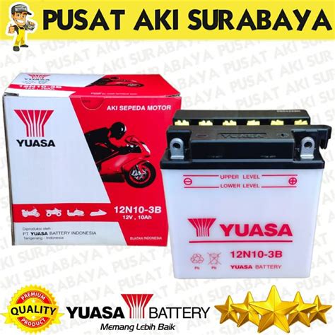 Aki Basah Accu Yuasa 12n10 12 Volt 10 Amper 12n10 3b Baterai Odong