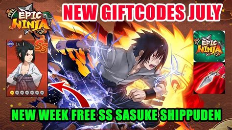 Epic Ninja God New Giftcodes July Naruto Rpg Free Ss Free Vip Youtube