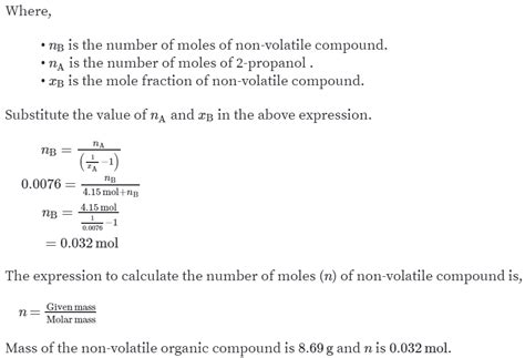 Answered: The vapour pressure of 2-propanol is… | bartleby