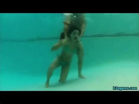Sexy Bikini Girl Drowning Underwater