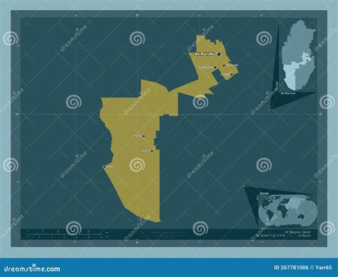 Ar Rayyan Qatar Solid Labelled Points Of Cities Stock Illustration