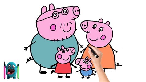 Peppa Pig Ve Ailesi Izimi How To Draw Peppa Drawing Youtube