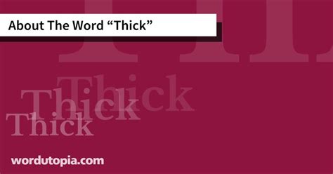 word thick wordutopia