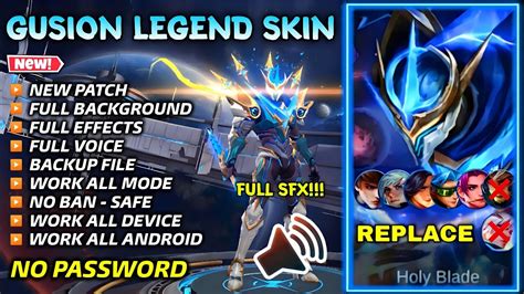 Gusion Legend Cosmic Gleam Skin Script No Password Full Effects And