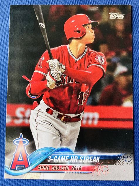 1円スタート 大谷翔平 Topps Update 3 Game Hr Streak 2018 ルーキーカード Us189 Baseball