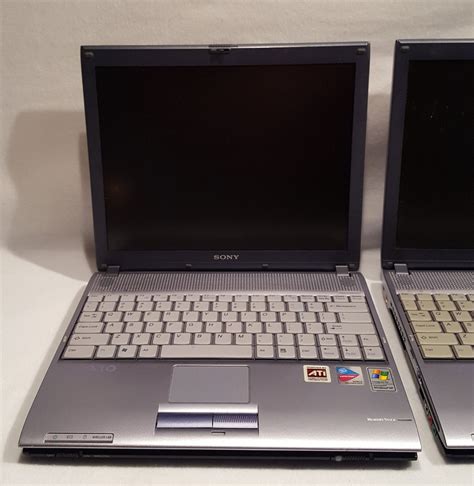 Sony Vaio Pcg V Ecp Laptop Lot Of Two Power On Vintage