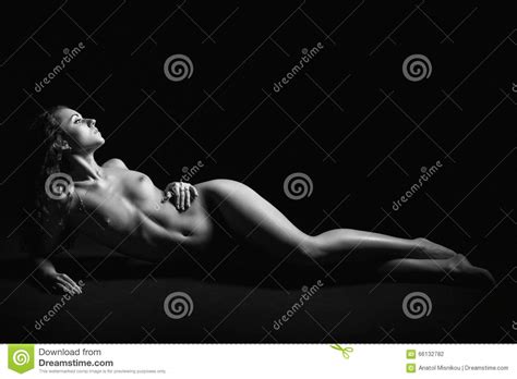 Beautiful Brunette Standing Nude Stock Photo Image Of Pretty Athletic