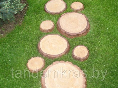 Плитка бетонная «Пеньки» повторяющая фактуру и окраску дерева от ...