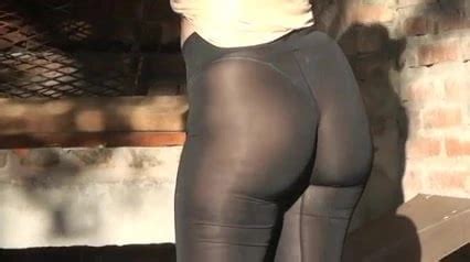 Showing Her Sexy Big Ass In Black See Through Leggings Amateur Amateur Porn Xhamster