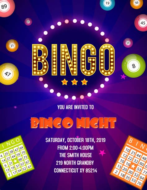 Bingo Night Party Template Postermywall