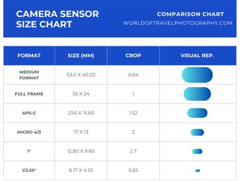 Camera Sensor Size Chart And Deep Dive Into The Different Formats