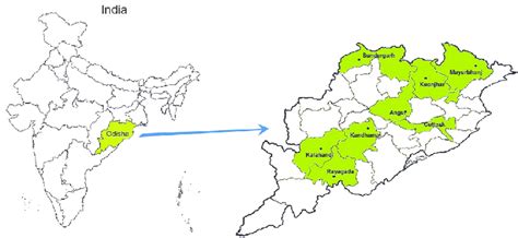 Mayurbhanj In India Map Birdie Sharline