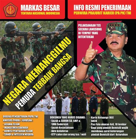 Penerimaan Calon Perwira Prajurit Karir Tni 2023 Beasiswa 50 Off