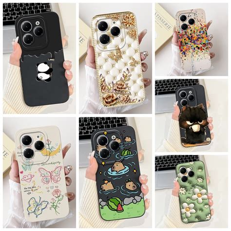 เคส Infinix Hot 40 Pro Hot 40 ความงามแมวนารกแฟชนเคสโทรศพทซลโคนตลก Infinix X6836 X6837 ฝา