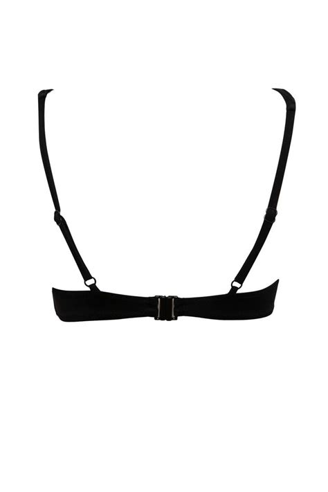 Black WOMAN Fall In Love Regular Fit Bikini Top DeFacto