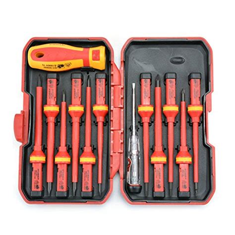 RDEER 1000V Insulated Screwdriver Set 13 Pcs CR V Magnetic Phillips