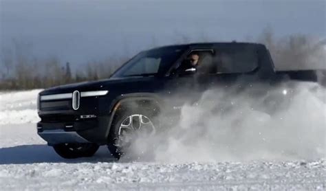 Rivian Tests Dual Motor Powertrain On Icy Alaskan Roads