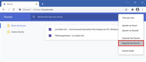 Google Chrome Exporter Ses Favoris Le Crabe Info