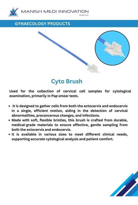 Cysto Brush At Best Price In Bengaluru By Manish Medi Innovation Id