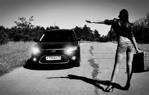 Wallpaper road auto ass girl nature suitcase for mobile and desktop section девушки