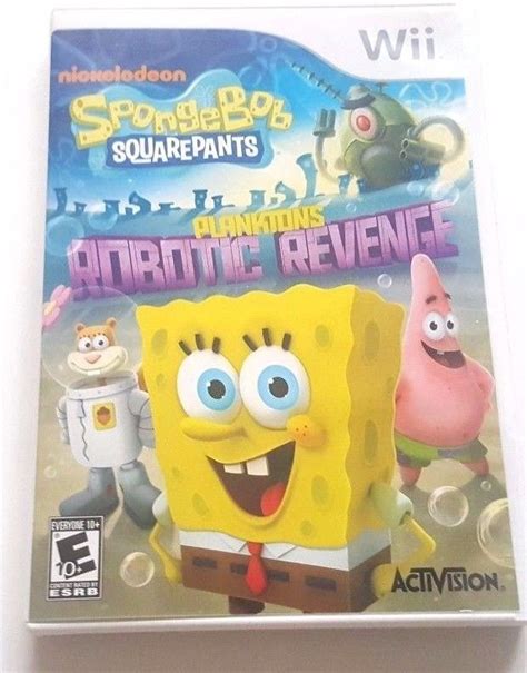 Nintendo Wii Game With Case Spongebob Squarepants Plankton S Robotic Revenge Spongebob