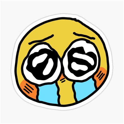 "Crying Emote" Sticker by CaptainMagz | Redbubble