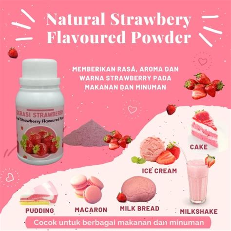 Jual Big Size Derasi Strawberry Perisa Dan Pewarna Makanan Alami