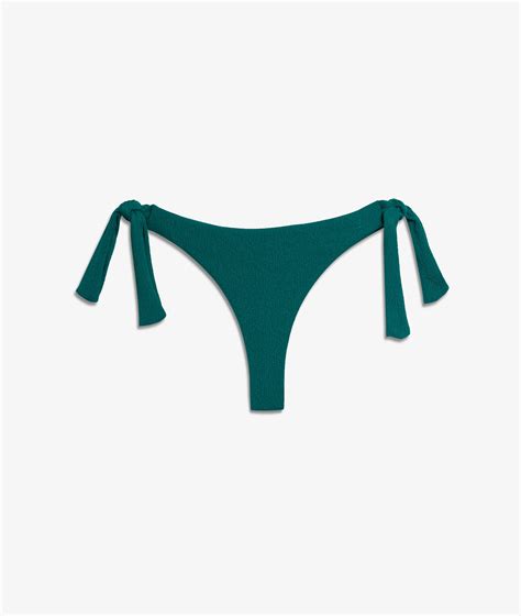 Bikini Br Silien Nouer Bas De Maillot Textur Sequoia Emeraude Etam