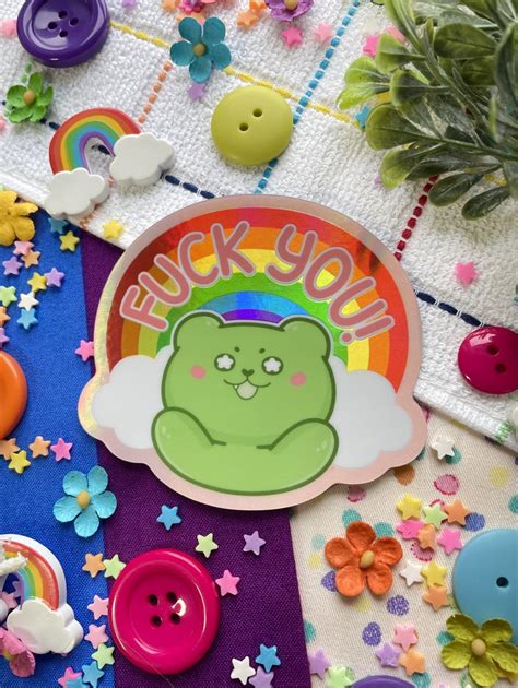 Lucy Fuck You Rainbow Sticker Libearty S Ko Fi Shop Ko Fi Where Creators Get Support