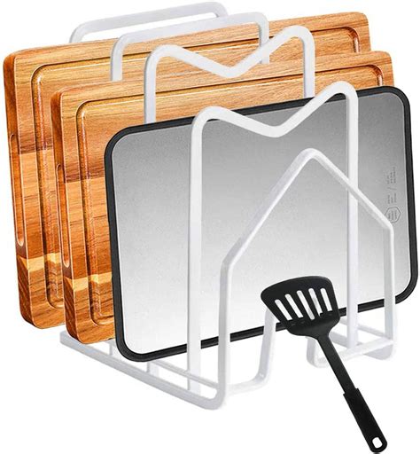 Torubia Chopping Board Holder Rack Cutting Board Rack Pot Lid Holder