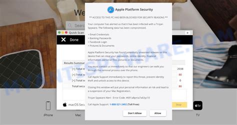 How To Remove Apple Platform Security Pop Up Scam Virus Removal Guide